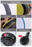 Wireless Foldable Headset Noise Cancelling Bluetooth Headphones Stereo Gaming Headband Earphone with Mic for Xiaomi Cell Tablet