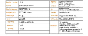 Pipo X2S 8" IPS 1280*800 Screen Mini PC Intel Atom Z3735F bluetooth 4.0 2G RAM 64G Windwos10 HDMI  Industrial Computer TV BOX