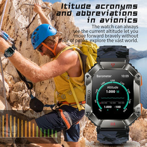 Smart Watch Altitude Compass Bluetooth Calls Fitness Tracker Fashion Outdoor Sports Watches for Android IOS Xiaomi KR80