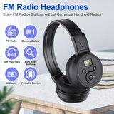 Portable Personal FM Radio Rechargeable Headphone Ear Muffs Foldable Design LCD Display FM Radio Headset Scalable Design